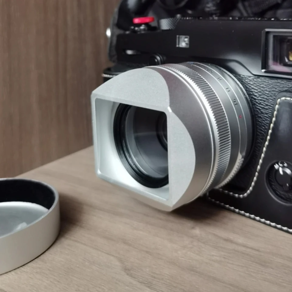 FUJI③ For Fujifilm XF23mmF2.8 /XF27mmF2.8 II Camera Lens Hood XE5 Metal