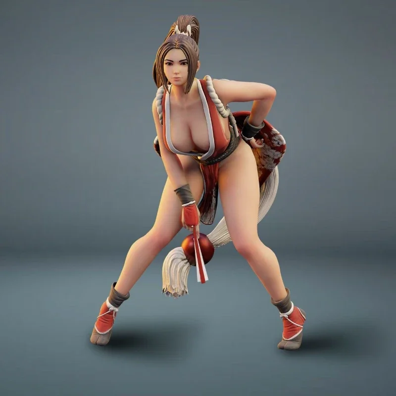 

1/24 Scale 75mm Miniatures GK Resin Figures Model Kit The King of Fighters Mai Shiranui Unassembled and Unpainted StatuettesToys