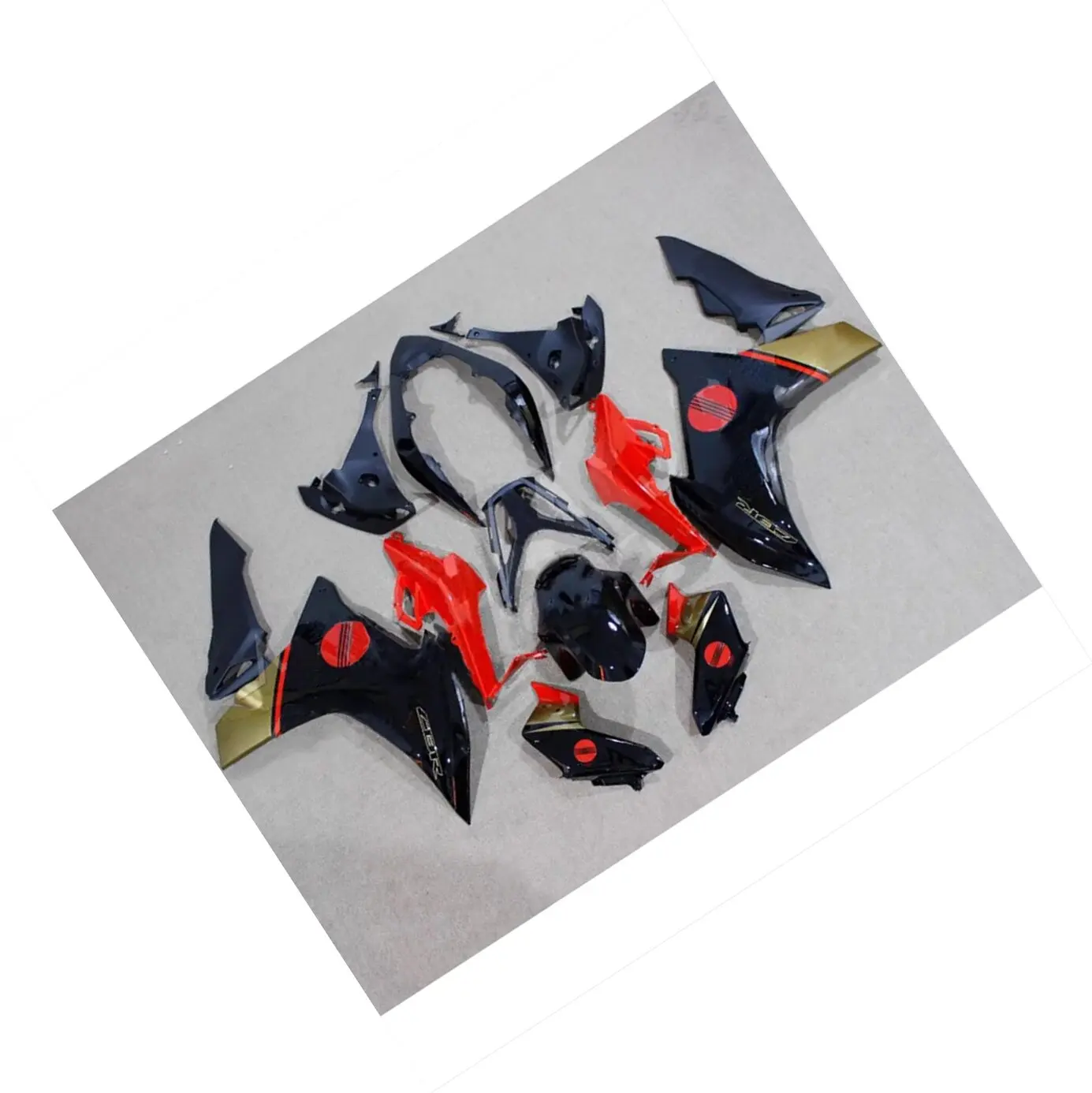 

Motorcycle ABS Injection Fairing Molded Bodywork Panel Kit Set Fit For Honda CBR600F 2011 - 2016 Black With Red