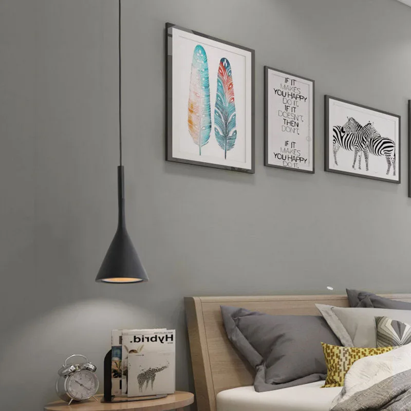 

Лампа Роскошная и простая скандинавская ресторанная барная прикроватная люстра для спальни Современная креативная коническая практичная люстра с одной головкой