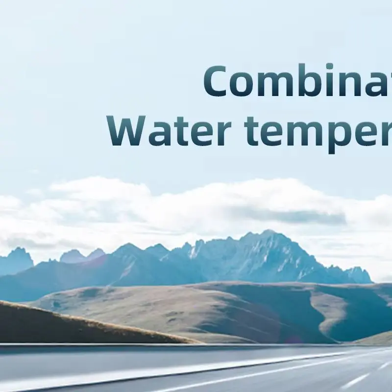 Digital Water Temperature Gauge with 10mm Water Temperature Sensor +voltmeter 2 IN 1 Digital Gauge 26-40mm Adapter