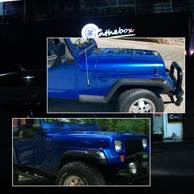 Dla 1987-1995 Jeep Wrangler YJ Obudowy przedniego zderzaka samochodowego i przedniego bocznego światła obrysowego bez żarówki / gniazda — zdjęcie 7