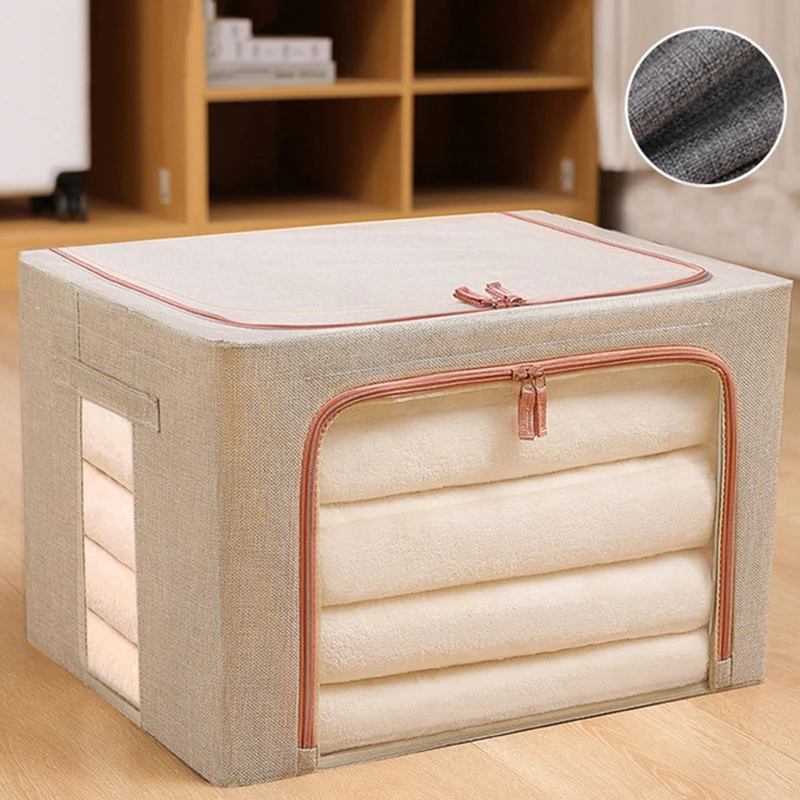 Foldable Quilt Organizer Storage Organizers Clothes Blanket Box Large Capacity Closet Sweater Storage Clothes Cabinet Organizer