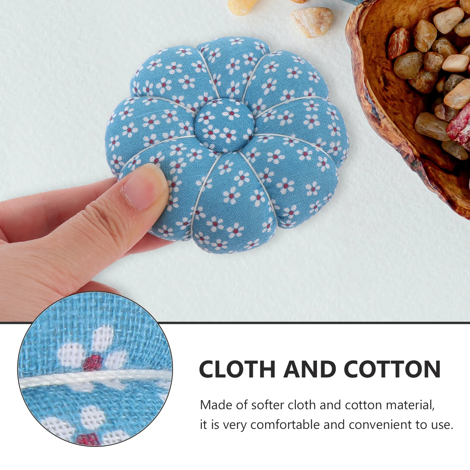 

2Pcs Pumpkin Shaped Needle Bag Sewing Tool Lightweight Storage Needles Embroidery Pin Cushion Practical ganizer