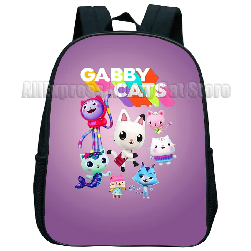 Gabby's Dollhouse Cartoon School Bag Gabby Cat Primary School Boys Children Backpack Personalized Lightweight Backpack Gift