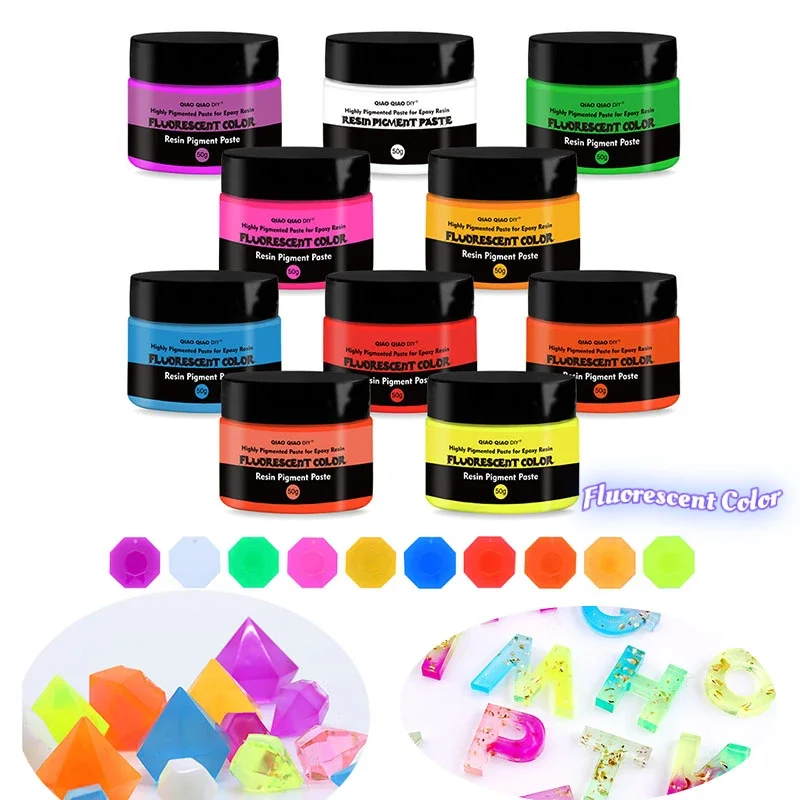 50g Hand-painted Pearlescent Color High Concentration Oil-based Fluorescent Color Paste Epoxy Resin AB Glue Uv Adhesive Pigments