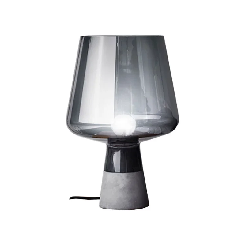 

Nordic creative modern simple cement living room table lamp, pastoral bedside study wine glass table lamp