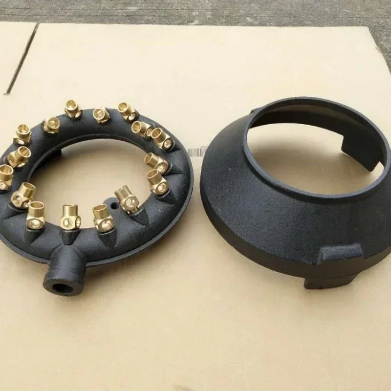 

Hot SSupper Quality Cast Iron 16 Nozzles Gas Jet Tips Burner For Kitchen Cooking Propane Jet Burner With Brass Orifice Lpg &lng