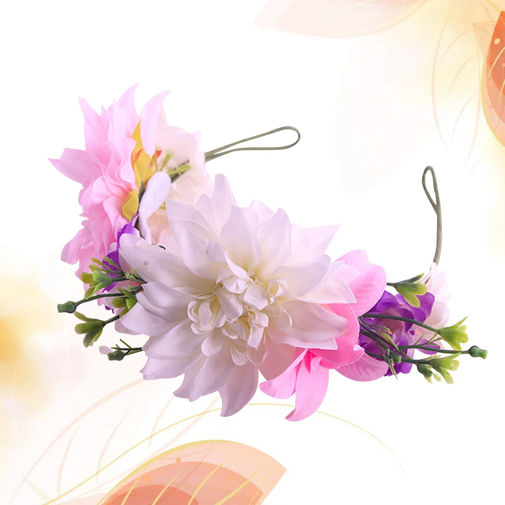 

Flower Hair Hoop Bridal Headband Headdress for Bride Party Lightweight Comfortable Wear Simulation Flower Decorations Holiday