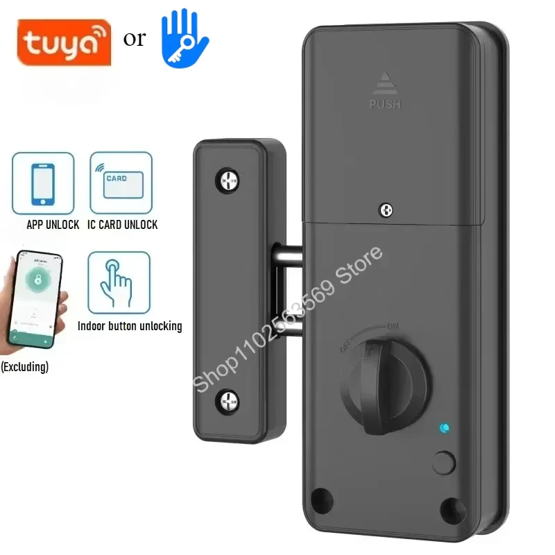 Tuya/TTlock Smart Invisible Door Lock Wood Door Lock APP IC Card Remote Unlock Electronic Lock Indoor Burglar Door Locks