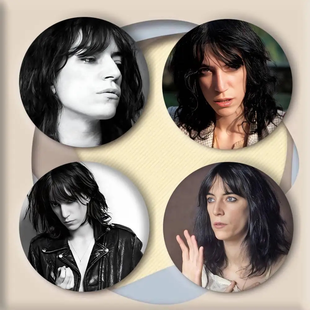 Singer P-Patti Cool S-Smith Badges Round  Cartoon Brooch Clothes Backpack Accessories Lapelnd Laserh