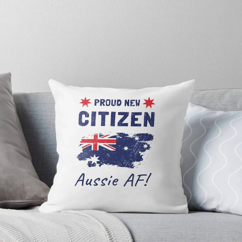 

Proud New Australian Citizen. Citizenship Ceremony. Throw Pillow Cushion Child Cushions Home Decor pillow