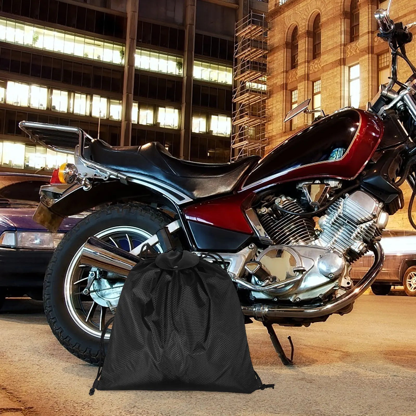 

Motorcycle Storage Bag Thickened Large Capacity Waterproof Travel Pouch Portable Outdoor Carry Backpack