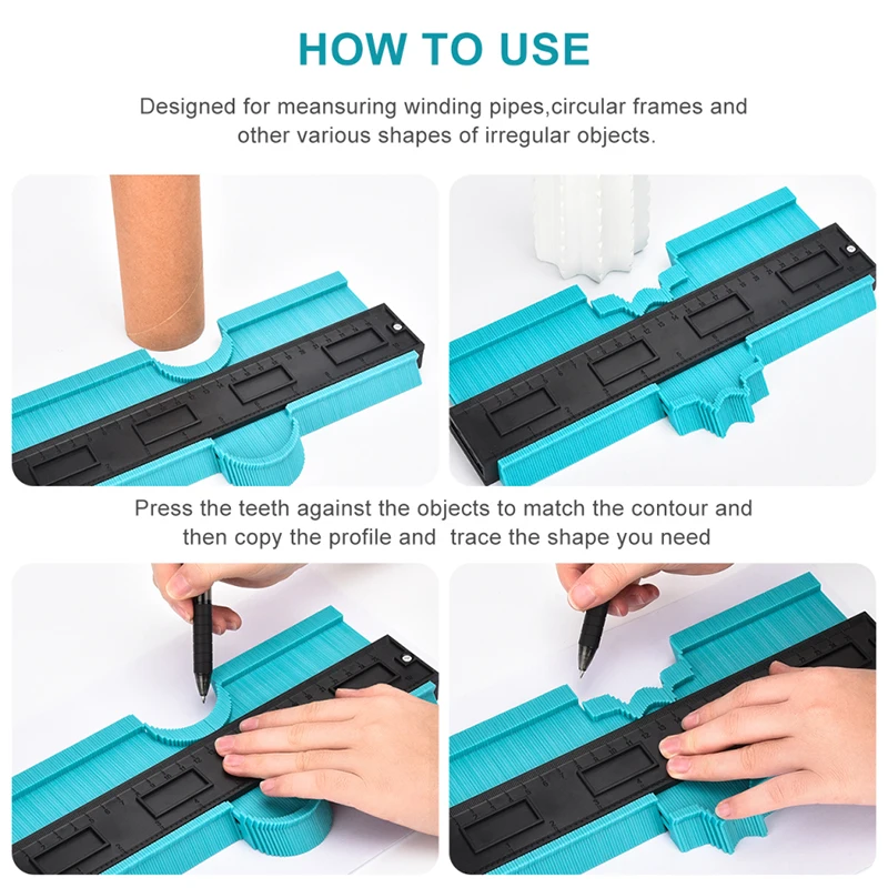 5-inch Profiling Contour Gauge Standard Width Profiling Copier Measuring Tool Used To Take The Shape of Irregular Objects
