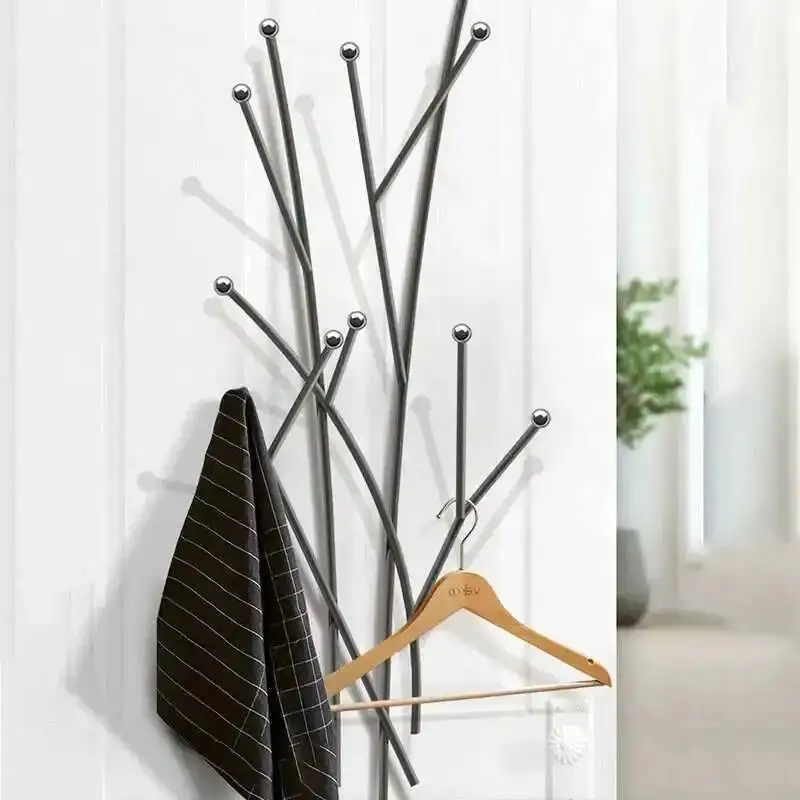 

Golden Clothes Metal Wall Mount Rack Minimalist Hall Entrance Clothes Stand Nordic Hangers Burro Ropa Perchero Home Eccessories