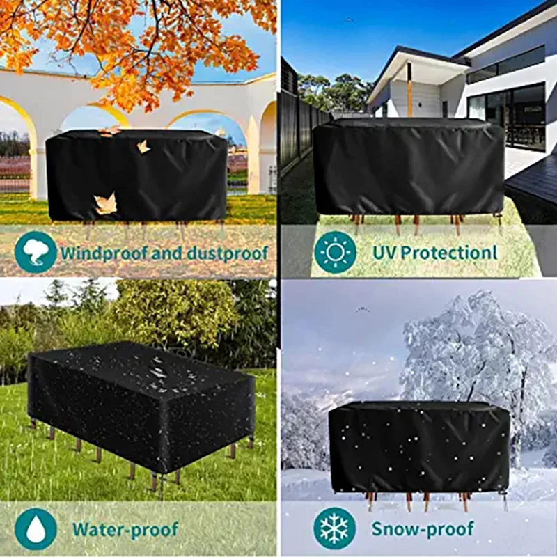 Terrassen- und Terrassenmöbelbezug, wasserdichter 210D-Möbelbezug, geeignet für Outdoor-Sofagarnitur – Detail 7