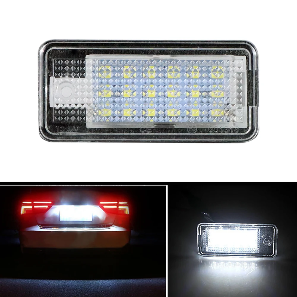 2 PCS 18 LED Auto Canbus Carro LED Número Luz Da Placa de Licença 12V Para Audi A3 A4 A6 A8 B6 B7 Q7