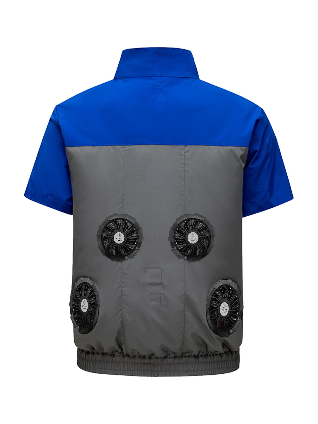 Combinaison de ventilateur à 4 trous à manches courtes, régulation du volume d'air à trois vitesses, avec 4 ventilateurs, ventilateur haute puissance à 9 pales, volume d'air élevé