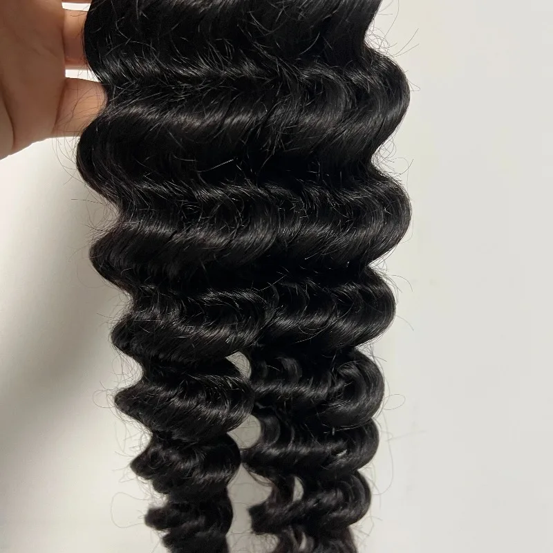 قسط الشعر البشري موجة عميقة وصلات شعر السائبة 100% غير المجهزة البرازيلي عذراء شعر ريمي ل الطيور اللون الطبيعي 14-26 بوصة