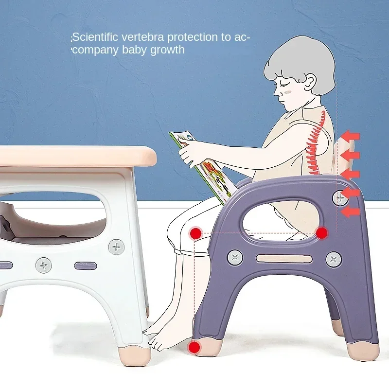 Learning Table and Chair Set for Kids Small Kindergarten Desk Baby Writing Table Plastic Play and Study Desk image 5