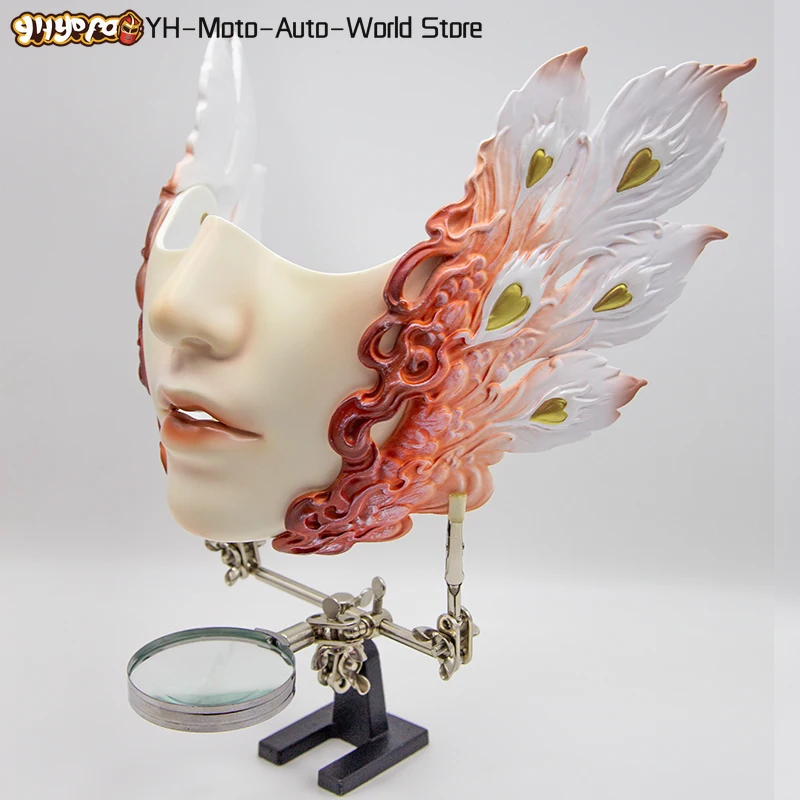 Masque de beauté de mascarade, accessoires de Costume d'halloween, masque esthétique pour femmes, demi-visage de fête, accessoires de Costume Hanfu