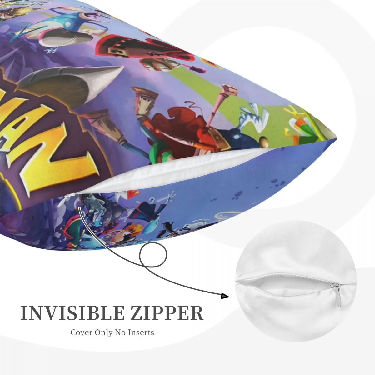 ألعاب الكرتون Rayman Legends مستطيل المخدة غطاء الوسادة ديكور غرفة نوم السرير المنزل الراحة رمي وسادة #3