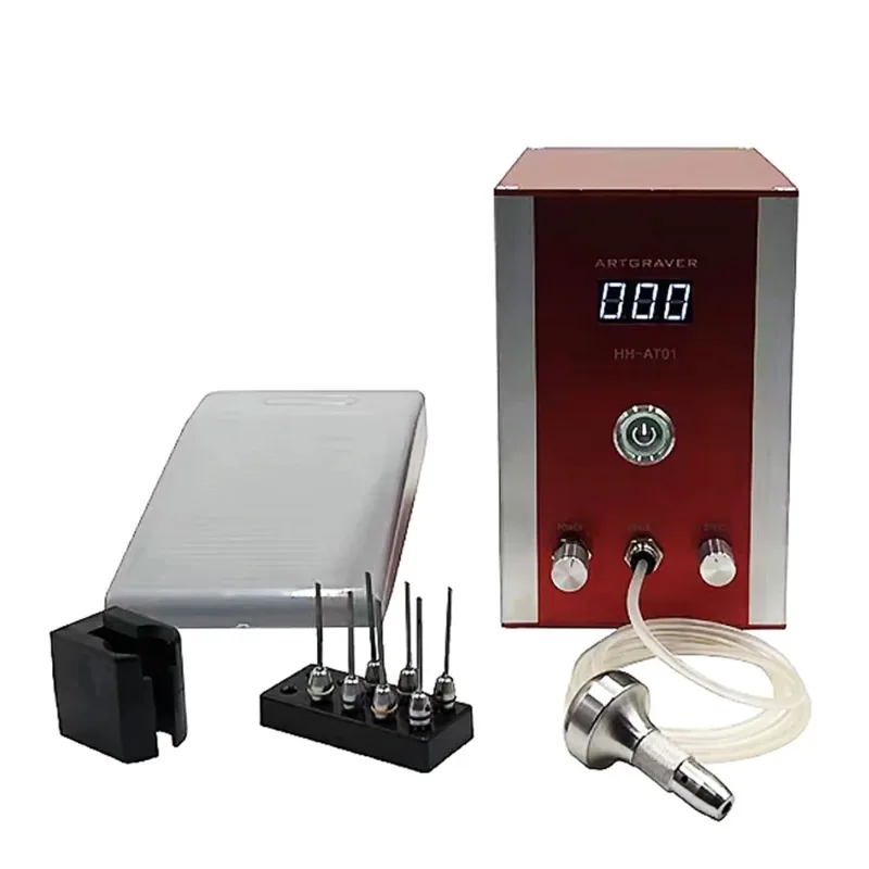 Art Graver Air Compressor HH-AT01 AT02 ARTGRAVER Pneumatic Engraving Tools Jewelry Graver Machine Gold Silver Graving