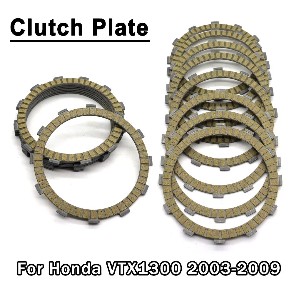 

For Honda VTX1300 VTX 1300 2003-2009 2008 2007 2006 2005 2004 Motorcycle Accessories Clutch Friction Plates Kit