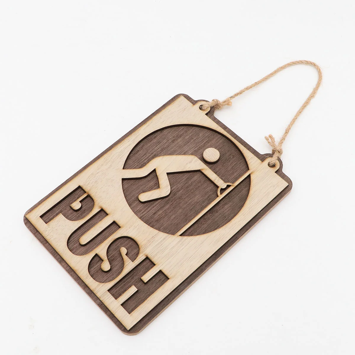 علامات الدفع والسحب، إشارة بسيطة، باب خشبي، لوحة بطبقة مزدوجة تعمل بالضغط والسحب