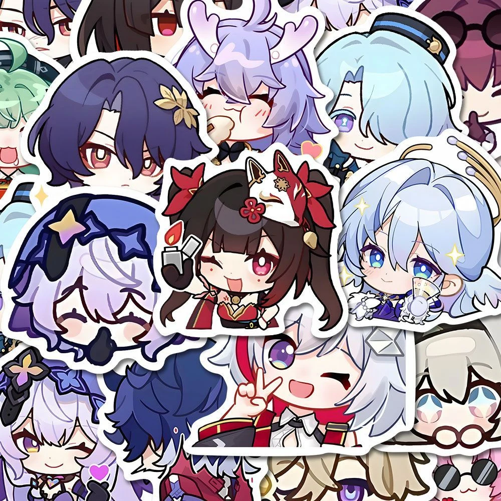 Honkai: Star Rail Stickers Robin Firefly Boothill Aventurine Sunday Ratio Kawaii Cute Anime Game Girls Gift for Kids Fans Boys