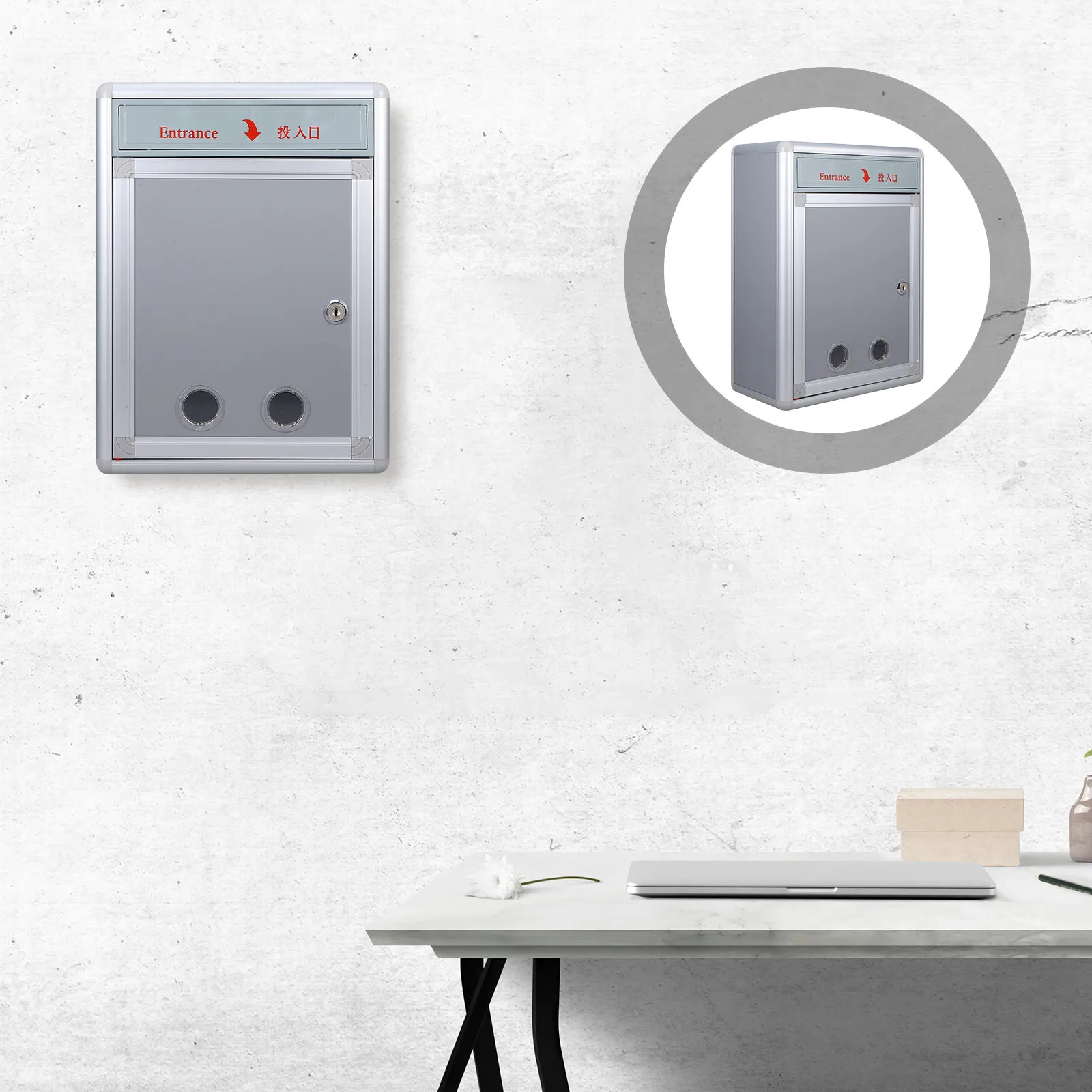 

Настенный почтовый ящик с замком из нержавеющей стали и алюминиевого сплава для сбора предложений и жалоб