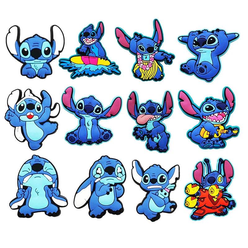 Hottoys 5-22Pcs Lilo & Stitch ozdoby do butów akcesoria Charms do drewniaków bagien Bag Bubble slide sandały, pomysł na prezent na urodziny