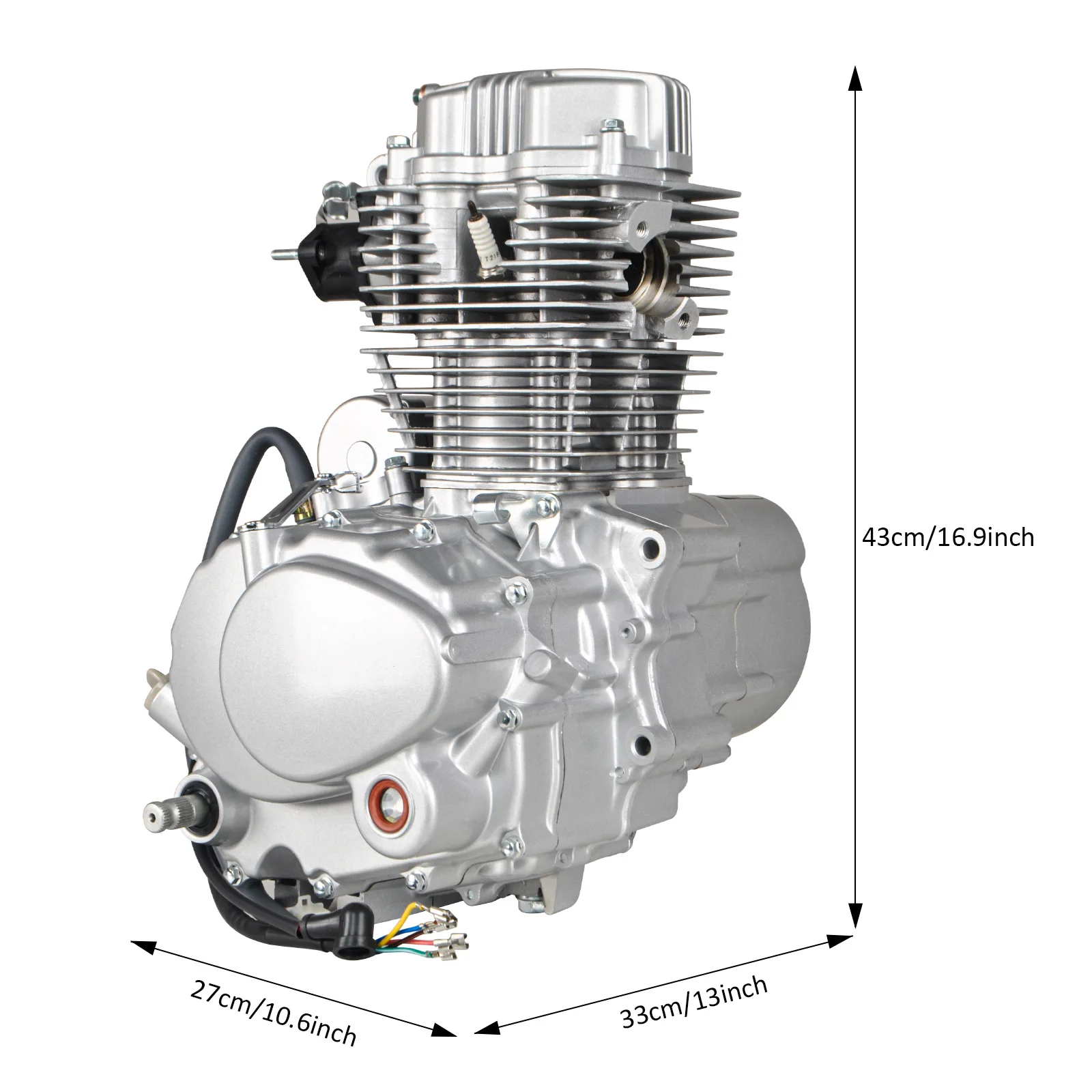 

250cc 4-Stroke Engine Motor for ATV Dirt Bike Vertical Single Cylinder Engine Power Replacement Part