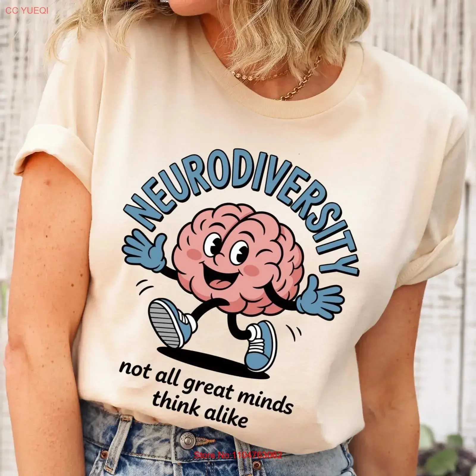 T-shirt Neurodiversité, Autisme, Enseignement Spécialisé, Sensibilisation, Pleine Conscience, Égalité, Vintage, Imprimé, Confortable