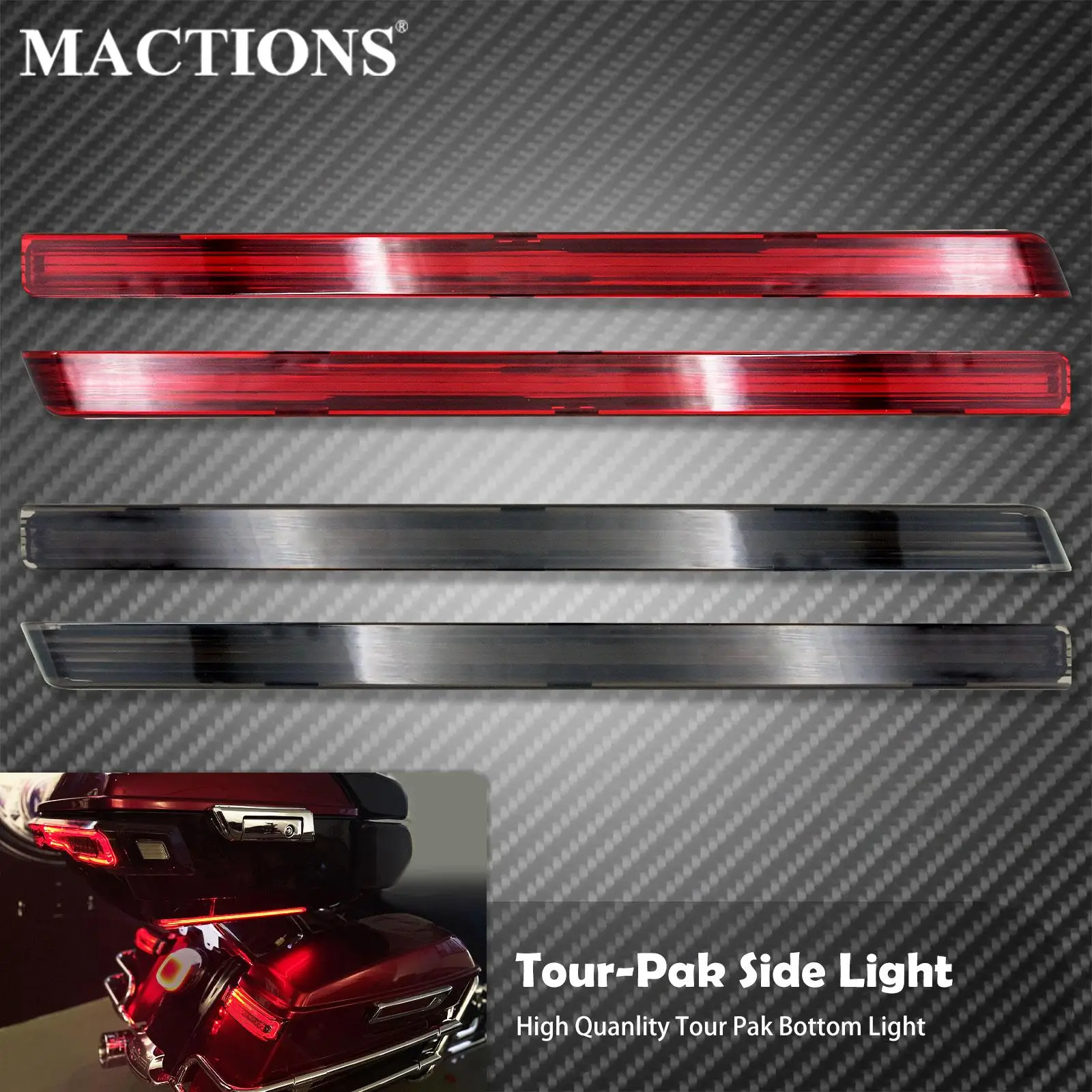 

Motorcycle Tour Pak Pack Accent Side Panel LED Light Running Lights For Harley Touring Electra Street Road Glide Road King 06-Up