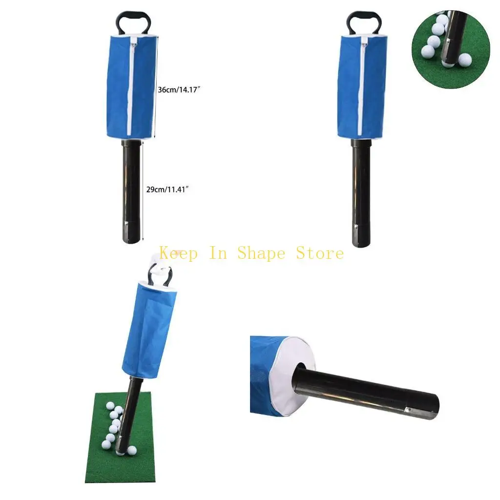 U1JC Golf Ball Pick-up Bag Storage Collector Holder Plastic Handle Design Large Capacity Hold Up Golf Pick Up