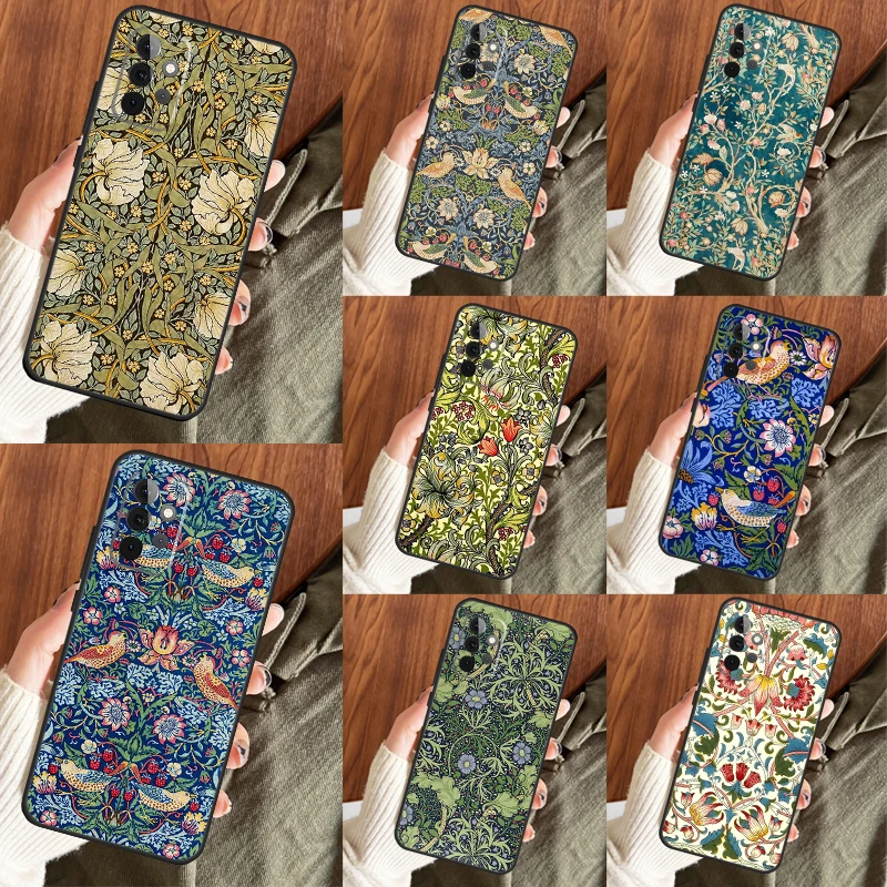 William Morris Case For Samsung Galaxy A54 A34 A14 A12 A22 A32 A52 A51 A71 A11 A31 A52S A13 A33 A53 Cover