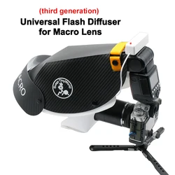 Universal Flash Diffuser Softbox Speedlight Reflector Snoot Camera Accessories for Macro Len Shooting,guage Large-3rd generation
