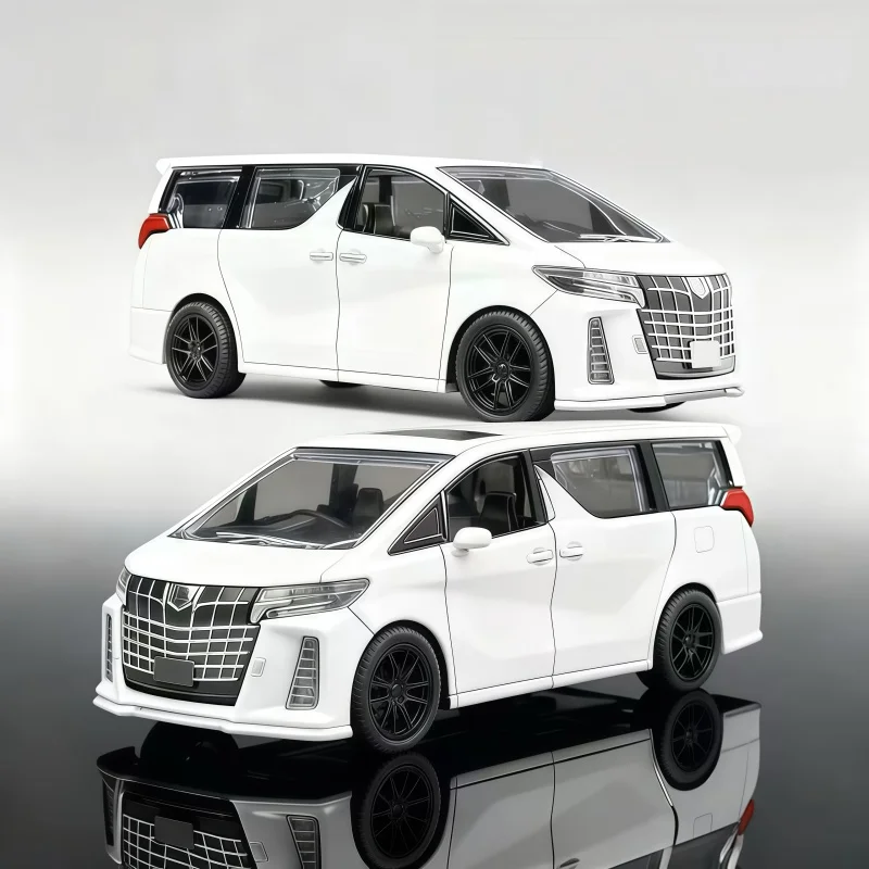 1:32 Alloy MPV Car Model Simulation Van Toy, Pull Back Vehicle With Openable Doors, Metal Car Collection Toy For Boys Gift view 4