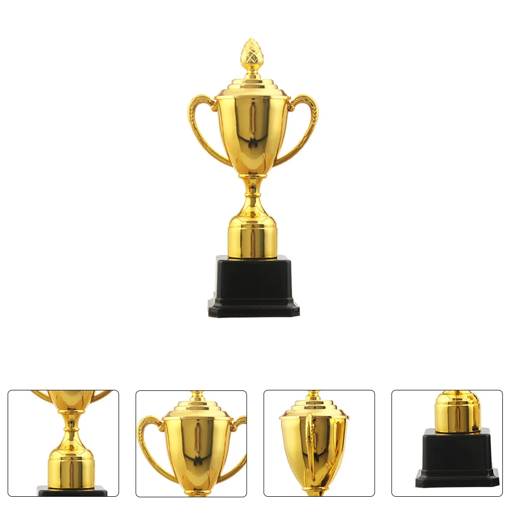 Plastic Gold Trophy Toy Cup Model Party Celebration Reward Home Desktop Decor Child Kids Award