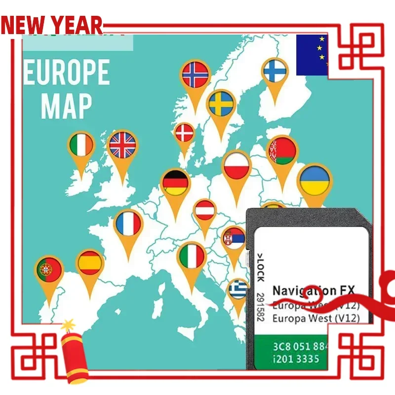 

for VW Navigation FX V12 West Transporter V (7H/7E) (2012 - 2017) Multivan V (7H/7E) (2012 - 2017) RNS310 SD MAP Card