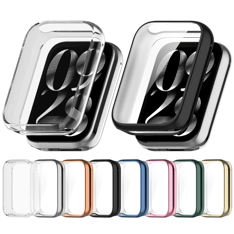 Screen Protector Case for xiaomi Mi Band 8 Pro Full Coverage TPU Protective Cover Washable Bumpers Frame Housing Shells Skin