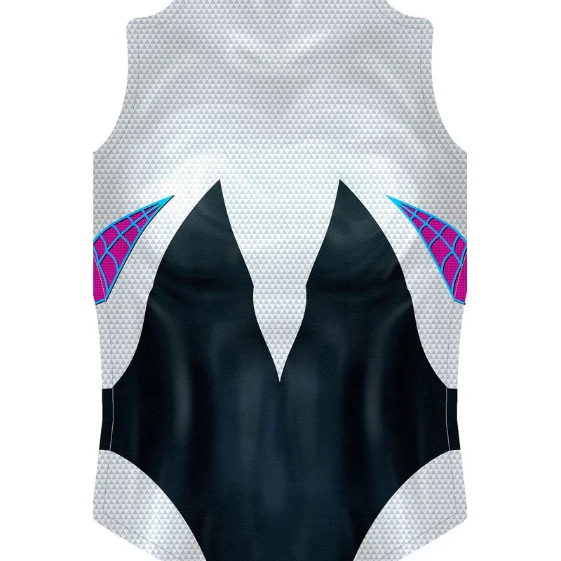 

CyGwen Stacy Spider Woman Cosplay Costume Gwen Spider Spandex Bodysuit Superhero Girl Bathing Suit Zentai Bikini Halloween Costu