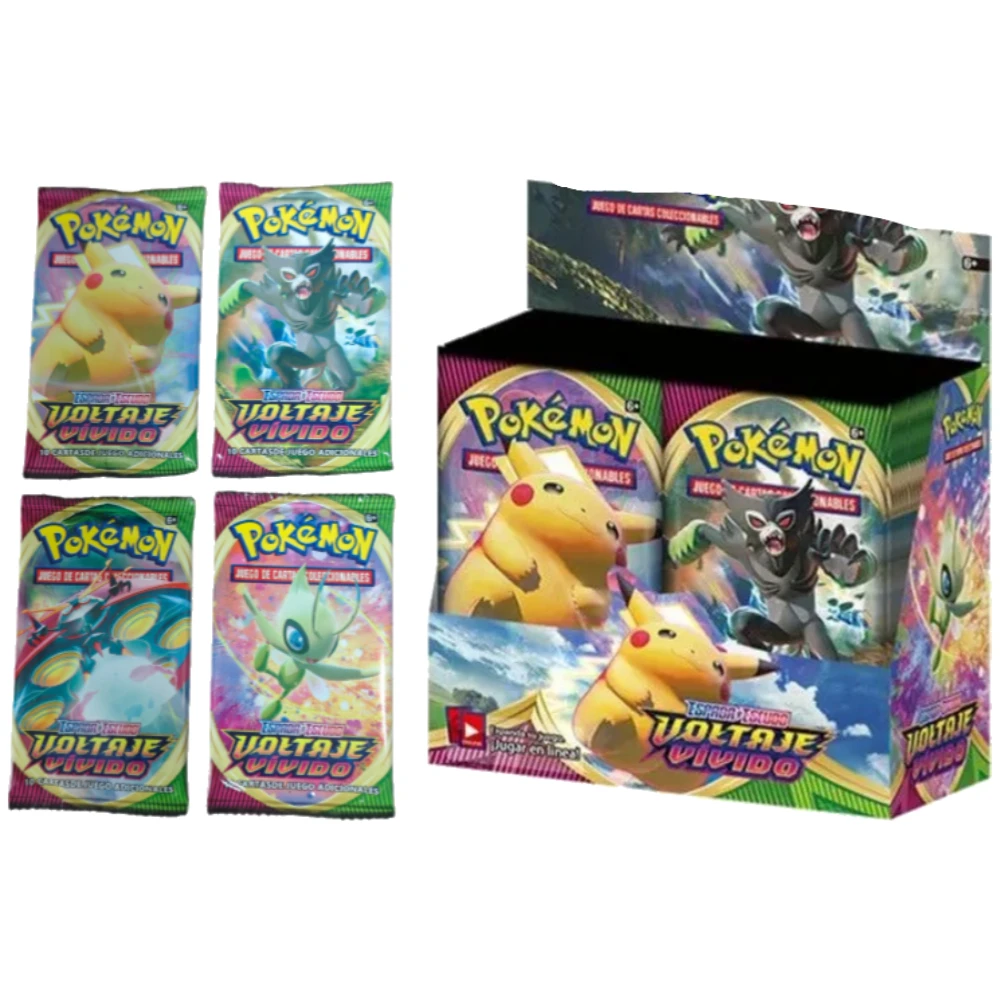 6-36 عبوة من البوكيمون الإسباني VOLTSJE VIVIDO FUSION Masquerade Etsncelles Skies Flames Booster Box بطاقات البوكيمون #5
