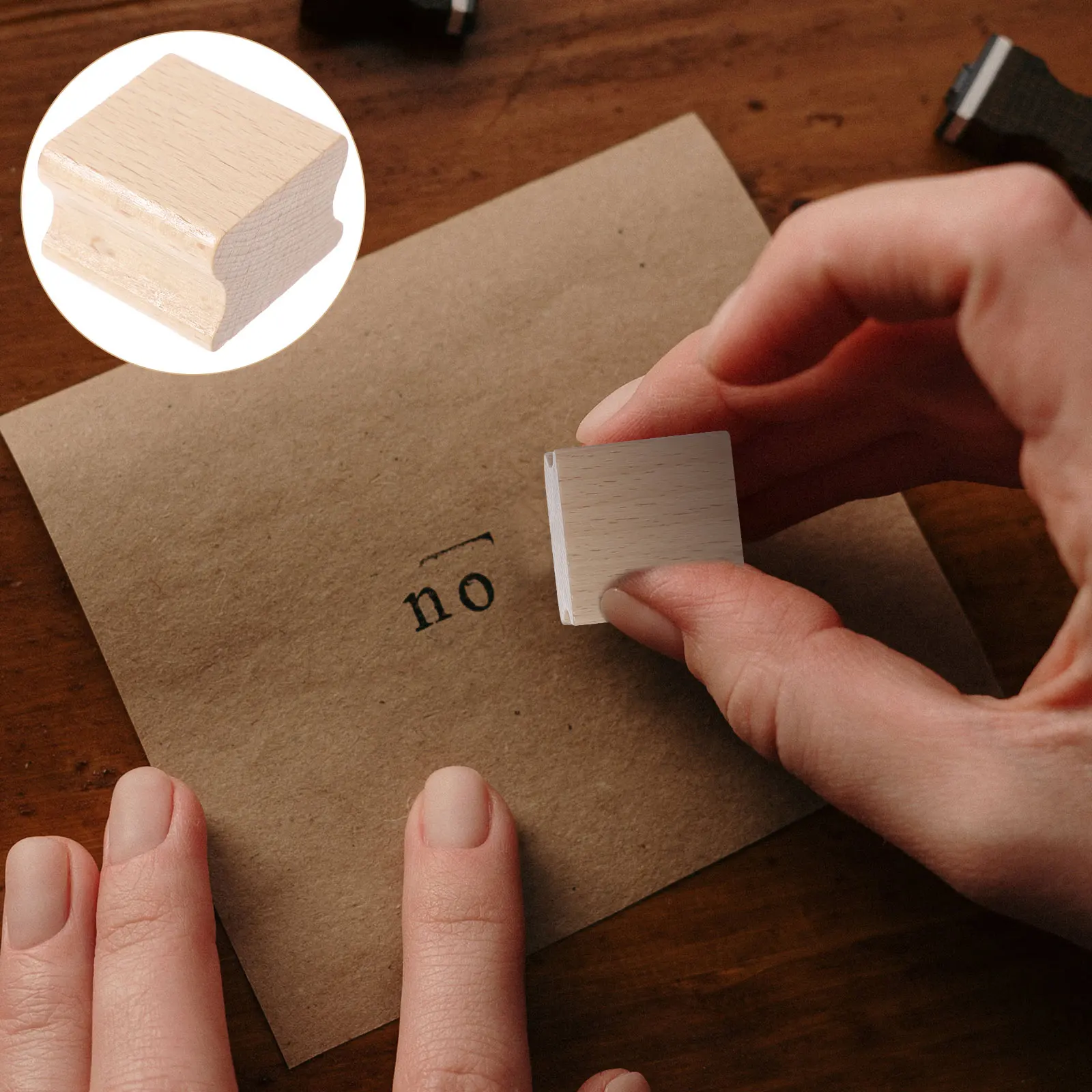 

10pcs Wooden Stamp Blank Carving Beech Craft Supplies Scrapbook Seal Diy Hand Account Square Stamper Handbook Tools Accessories