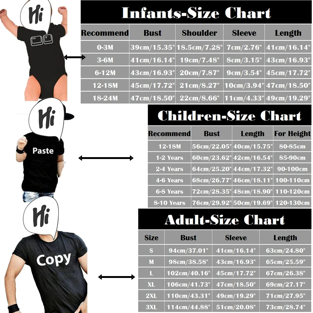 Summer Funny Family Matching T-Shirts Copy Paste Cotton Family Outfit Ctrl C Ctrl V Printed Dad Daughter Shirt Father's Day Gift