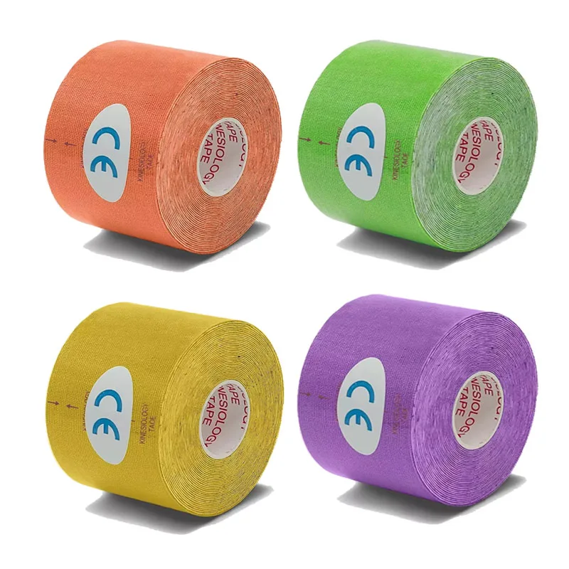 1/4 stücke Kinesio Elastische Bandage Knie Pad Bandage Kinematische Unterstützung Pad Locking Motion Selbst-Kleber Venda Kinesiotape Verband