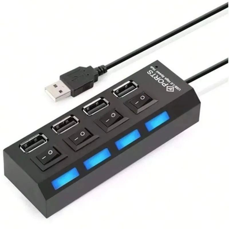 USB 2.0 Switchboard Expansion Hub 4-port USB 2.0 Hub Computer USB Expansion Hub PC Distributor Laptop Desktop Converter