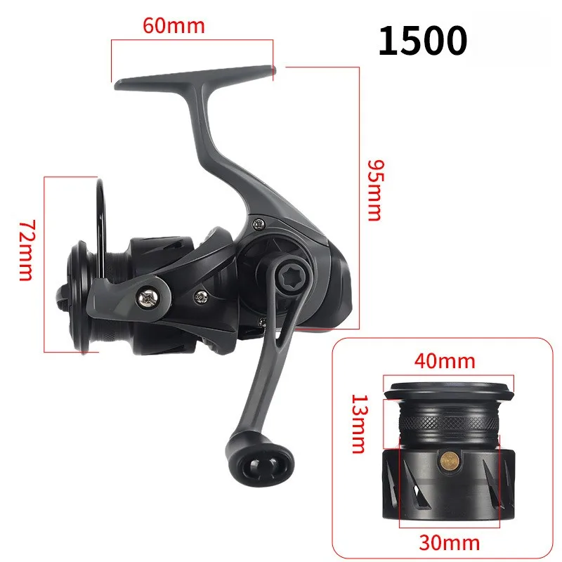 No Gap Rotating Fishing Reel Sturdy Metal Body Carbon Handle Long Cast Performance For Surfcasting And Boat Reels Fishing Parts