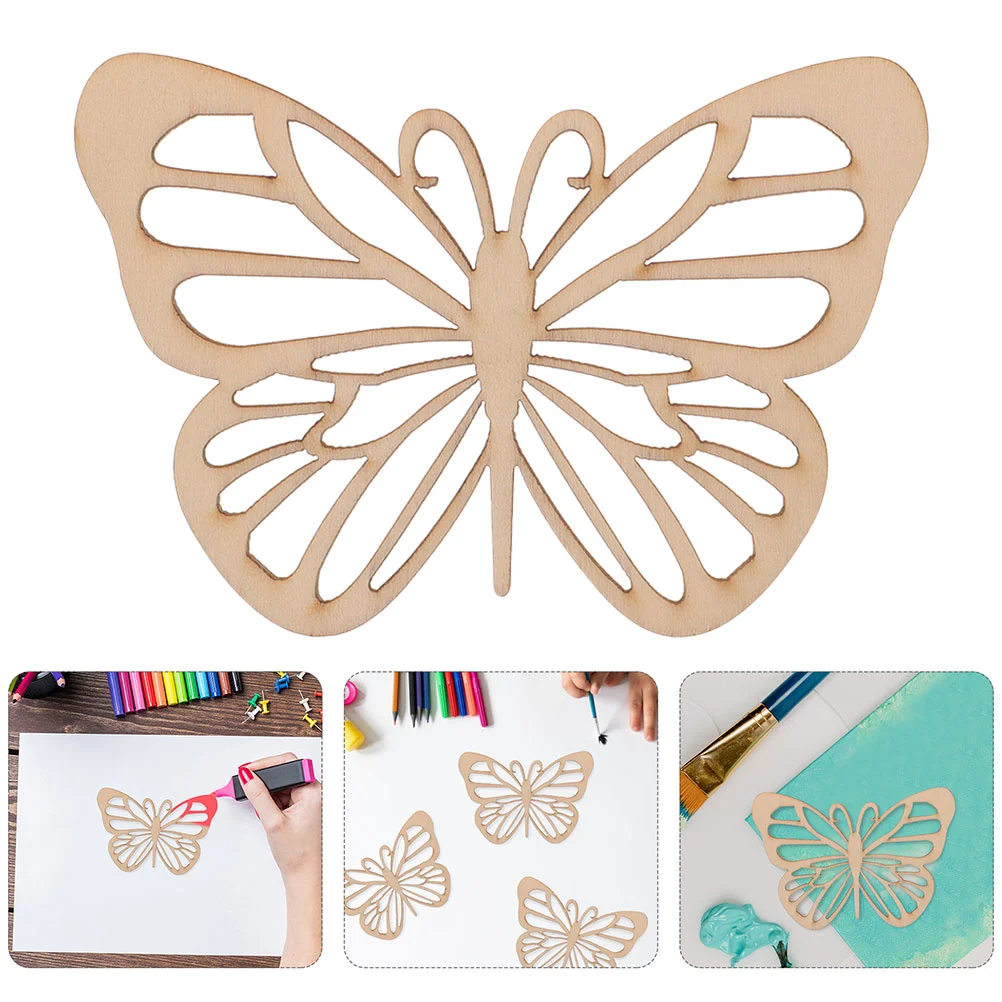 

5 Pcs Butterfly Kit Party Decorations Ornaments Hanging Wood Craft Cutouts Large